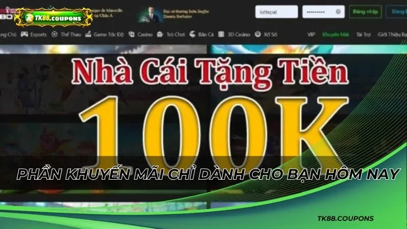 Phần thưởng lớn từ khuyến mãi chỉ dành cho bạn hôm nay